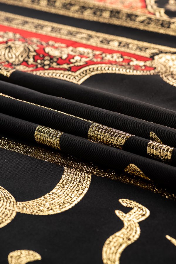 يافطة تطريز ذهبي يا أبا الفضل 130×390 سم