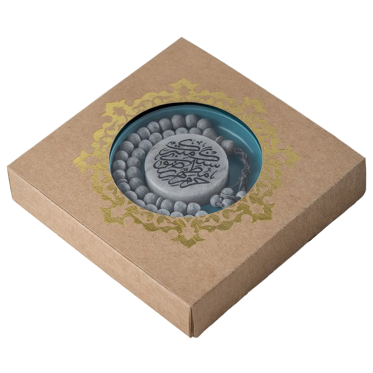 سجدة رخام من حرم الإمام الرضا (ع) مع مسبحة