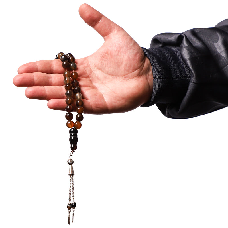 مسبحة حجرية مبرومة 33 حبة