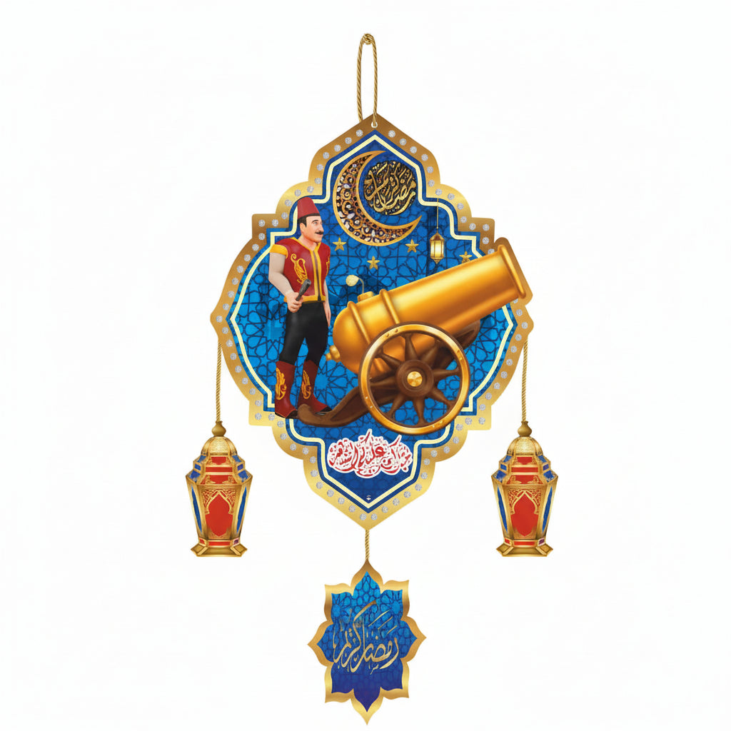 لوحة مدفع مع دلايات حائط 40×65 كود 6016