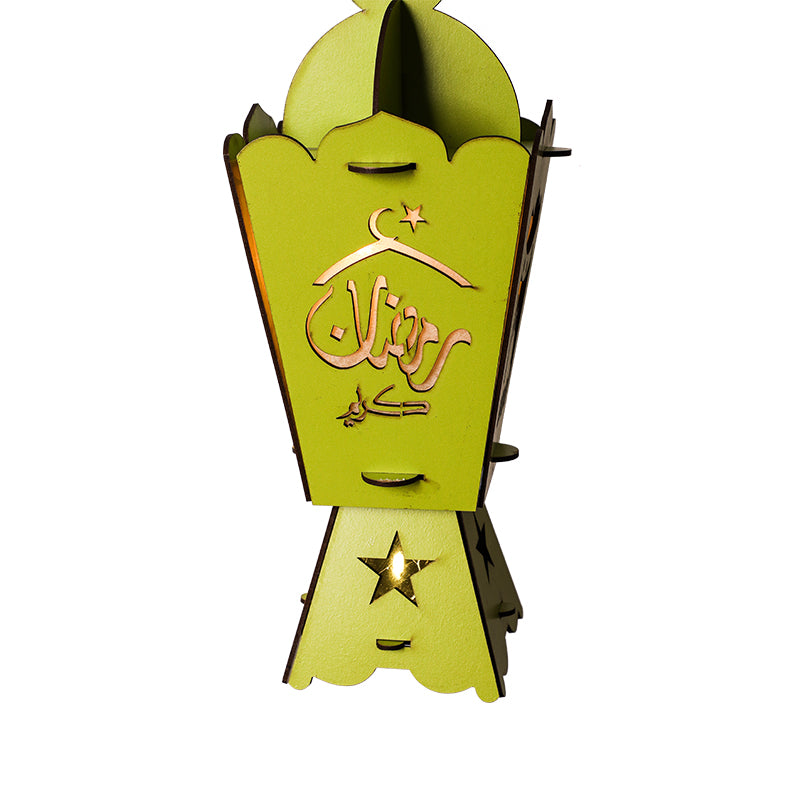 فانوس خشب إضاءة