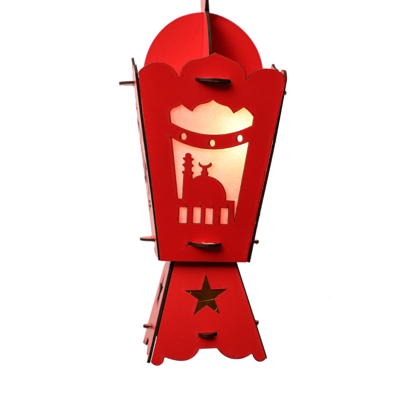 فانوس خشب إضاءة