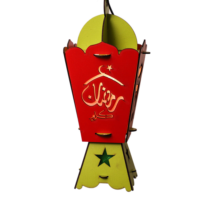 فانوس خشب إضاءة