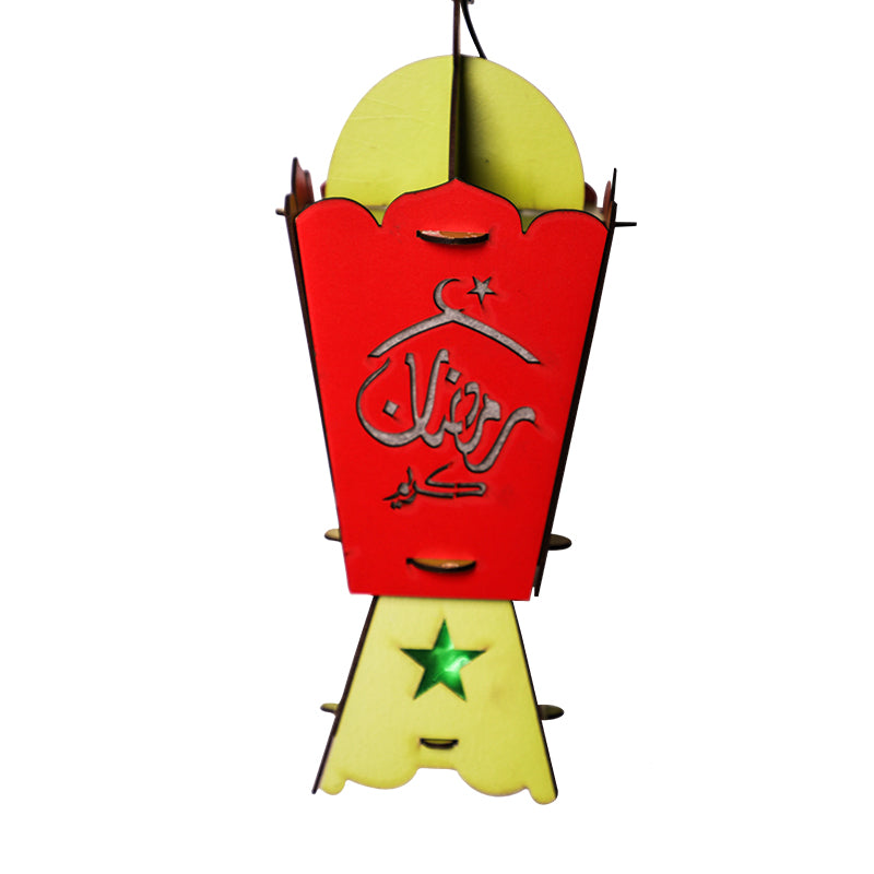فانوس خشب إضاءة